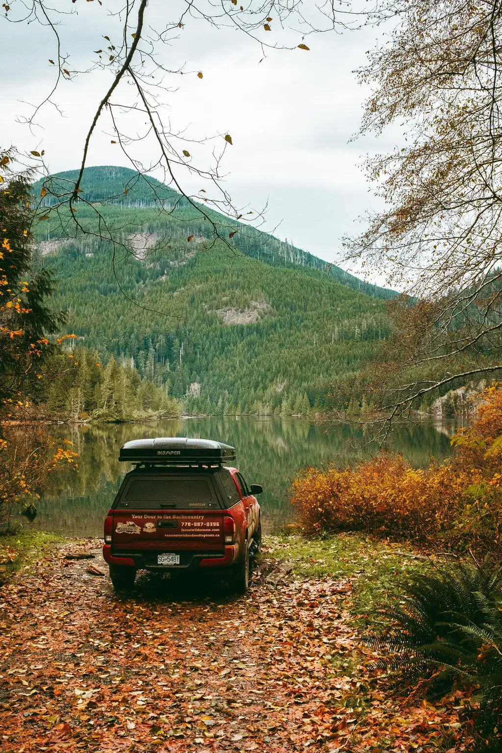 4x4 overland camper rental - Fall on Vancouver Island